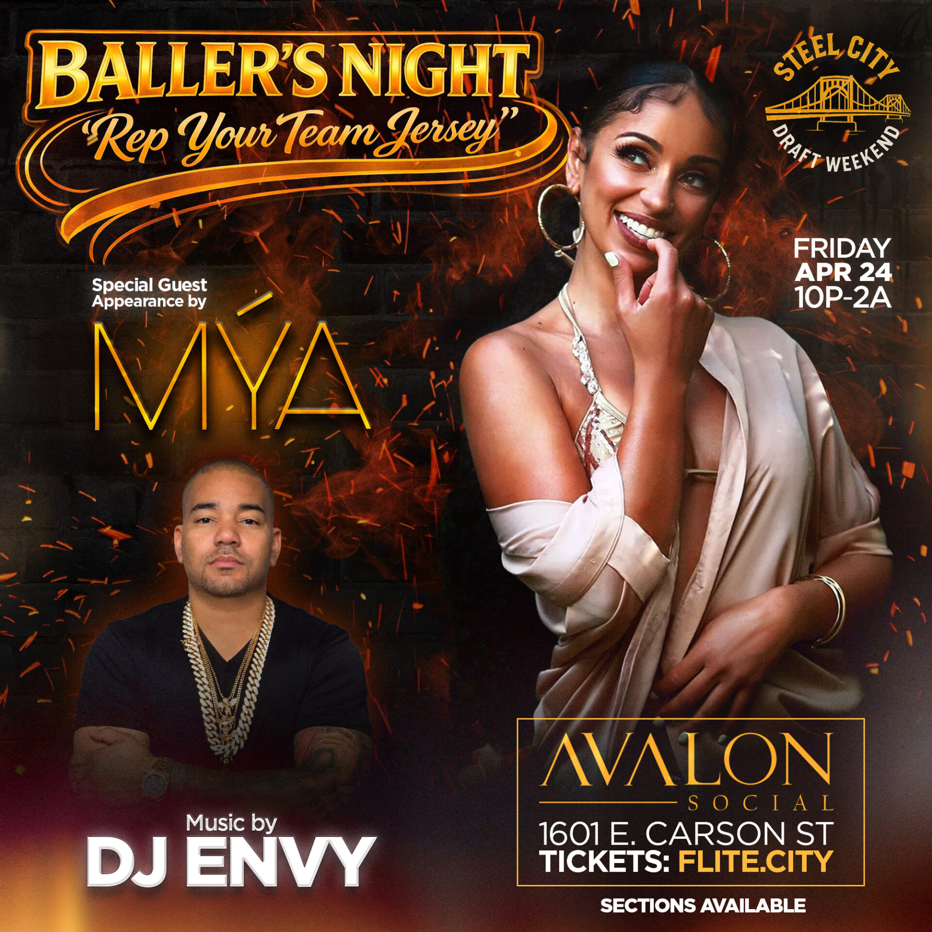 Mya Appearance at Steel City Draft Weekend Baller’s Night! (Pittsburgh, PA)